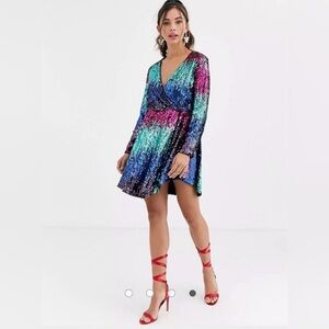 Collective the Label Long Sleeve Sequin Dress size 6